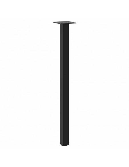 Gambe per Tavolino 4 pz Nero 72-74 cm in Acciaio