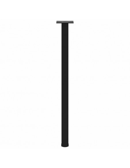 Gambe per Tavolino 4 pz Nero 72-74 cm in Acciaio
