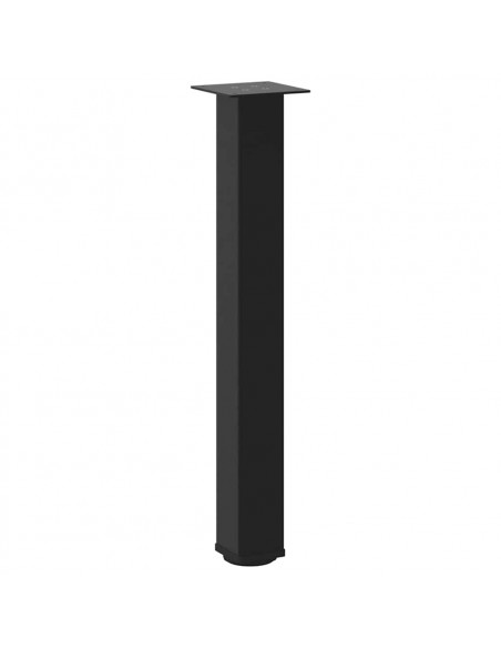 Gambe per Tavolino 4 pz Nero 72-74 cm in Acciaio
