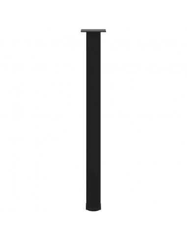 Gambe per tavolo da bar 4 pz nere 90-92 cm in acciaio