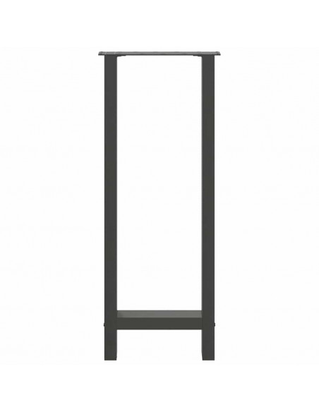 Gambe per tavolo da bar antracite 2 pz 40x(100-101) cm in acciaio