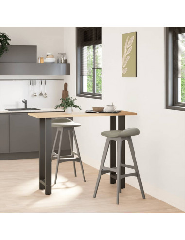 Gambe per tavolo da bar antracite 2 pz 50x(100-101) cm in acciaio