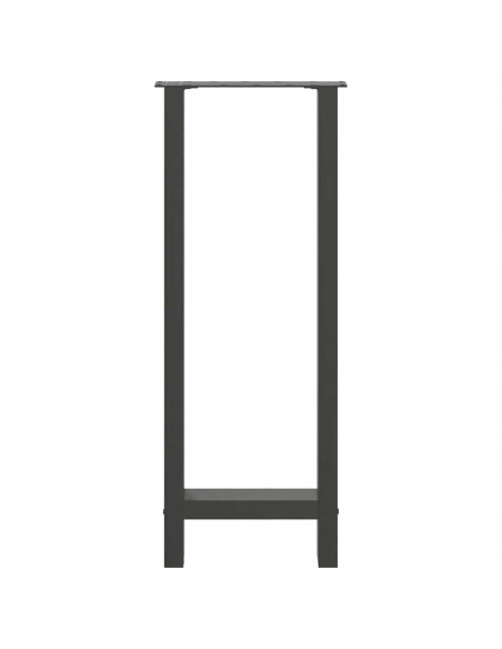 Gambe per tavolo da bar antracite 2 pz 50x(100-101) cm in acciaio