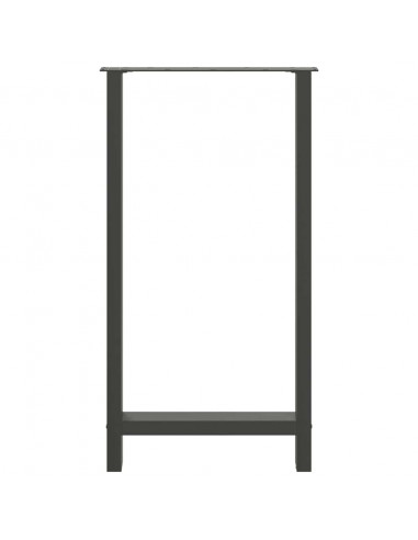 Gambe per tavolo da bar antracite 2 pz 60x(110-111) cm in acciaio