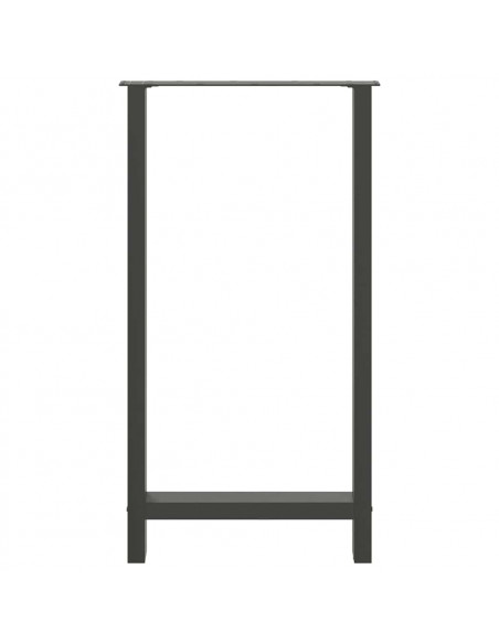 Gambe per tavolo da bar antracite 2 pz 60x(110-111) cm in acciaio