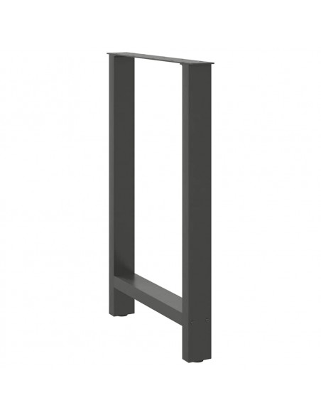 Gambe per tavolo da bar antracite 2 pz 60x(90-91) cm in acciaio