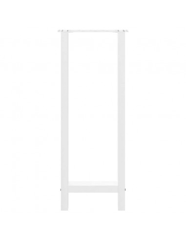 Gambe per tavolo da bar bianche 2 pz 40x(100-101) cm in acciaio