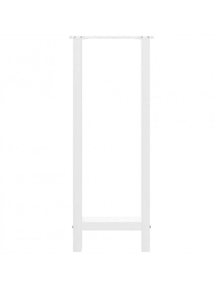 Gambe per tavolo da bar bianche 2 pz 40x(100-101) cm in acciaio