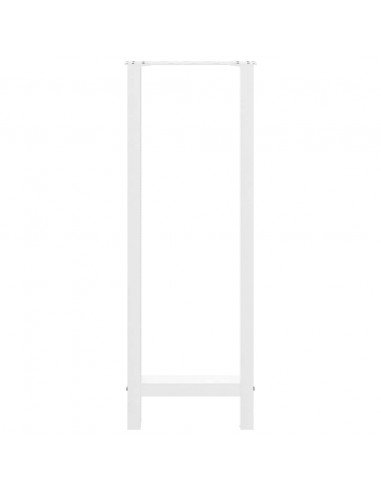 Gambe per tavolo da bar bianche 2 pz 40x(110-111) cm in acciaio