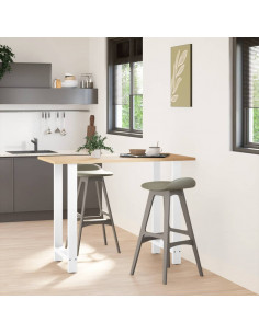 Gambe per tavolo da bar bianche 2 pz 60x(100-101) cm in acciaio 2