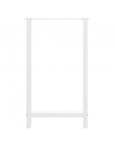 Gambe per tavolo da bar bianche 2 pz 60x(100-101) cm in acciaio