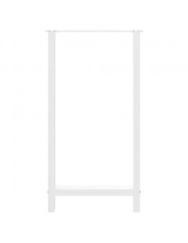 Gambe per tavolo da bar bianche 2 pz 60x(110-111) cm in acciaio