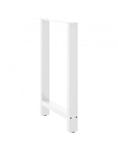 Gambe per tavolo da bar bianche 2 pz 60x(90-91) cm in acciaio