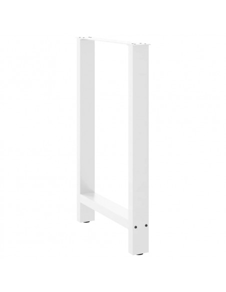Gambe per tavolo da bar bianche 2 pz 60x(90-91) cm in acciaio