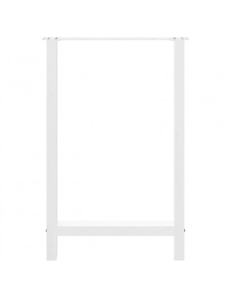 Gambe per tavolo da bar bianche 2 pz 60x(90-91) cm in acciaio