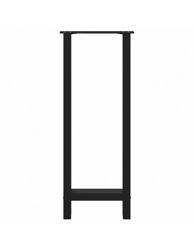 Gambe per tavolo da bar nere 2 pz 40x(100-101) cm in acciaio