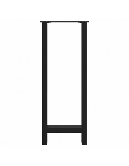 Gambe per tavolo da bar nere 2 pz 40x(100-101) cm in acciaio