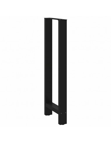 Gambe per tavolo da bar nere 2 pz 40x(110-111) cm in acciaio
