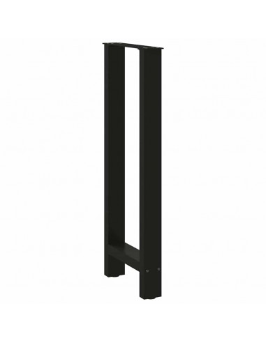 Gambe per tavolo da bar nere 2 pz 50x(100-101) cm in acciaio