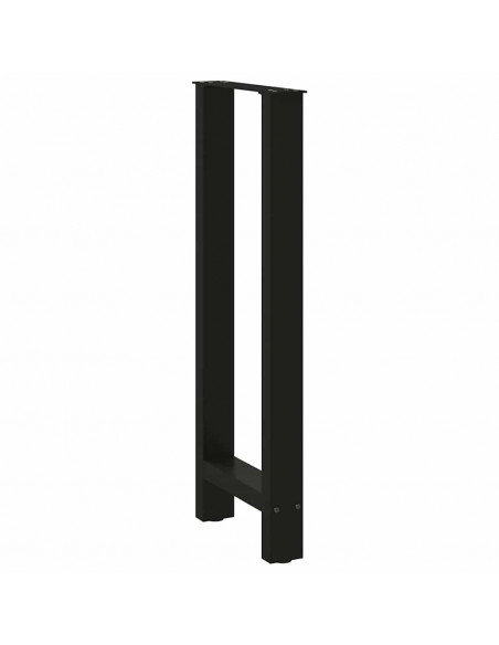 Gambe per tavolo da bar nere 2 pz 50x(100-101) cm in acciaio