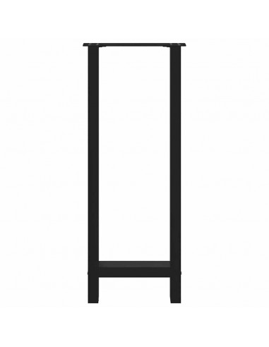 Gambe per tavolo da bar nere 2 pz 50x(100-101) cm in acciaio