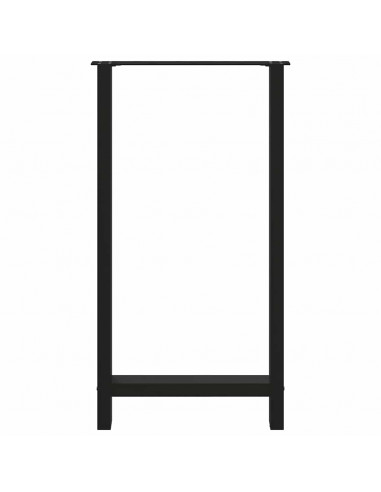 Gambe per tavolo da bar nere 2 pz 60x(110-111) cm in acciaio