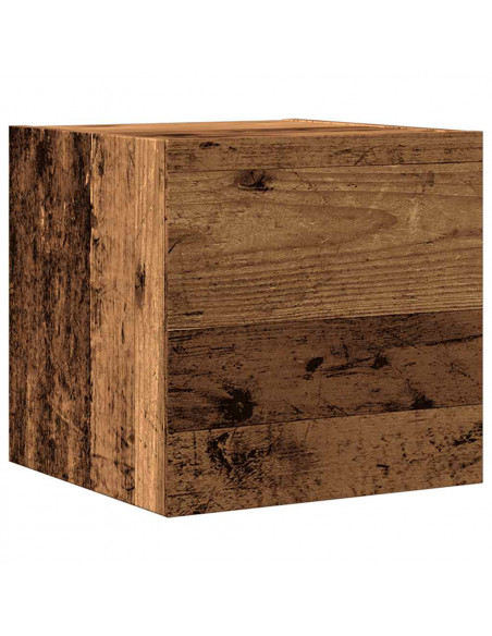 Armadietti TV Montati a Parete Legno Antico 30,5x30x30 cm