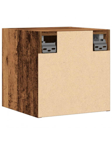 Armadietti TV Montati a Parete Legno Antico 30,5x30x30 cm