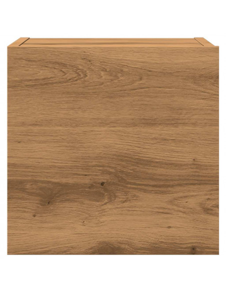 Armadietti TV Montati a Parete 2pz Artigianale 30,5x30x30 cm