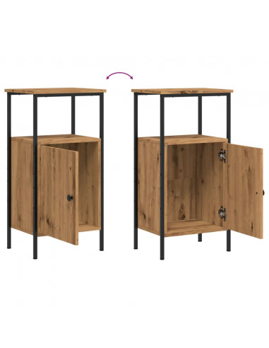 Comodino Rovere Artigianale 41x31x80 cm in Legno Multistrato