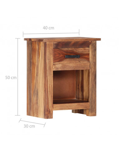 Comodino 40x30x50 cm in Legno Massello