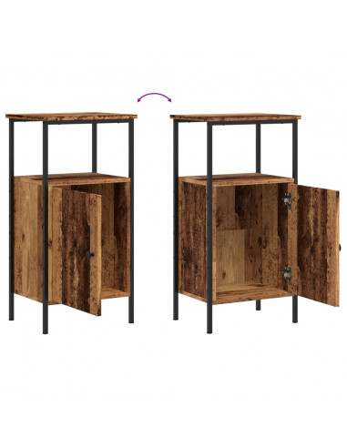 Comodini Legno Antico 2 pz 41x31x80 cm in Legno Multistrato