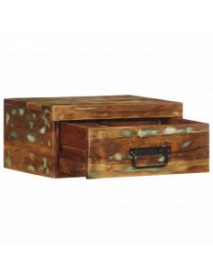 Comodini da Parete 2pz in Legno Massello di Recupero