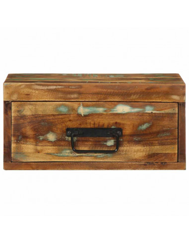 Comodini da Parete 2pz in Legno Massello di Recupero