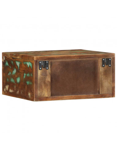 Comodini da Parete 2pz in Legno Massello di Recupero