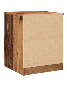 Comodini 2 pz Legno Antico 40x40x50 cm in Legno Multistrato