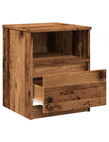 Comodini 2 pz Legno Antico 40x40x50 cm in Legno Multistrato