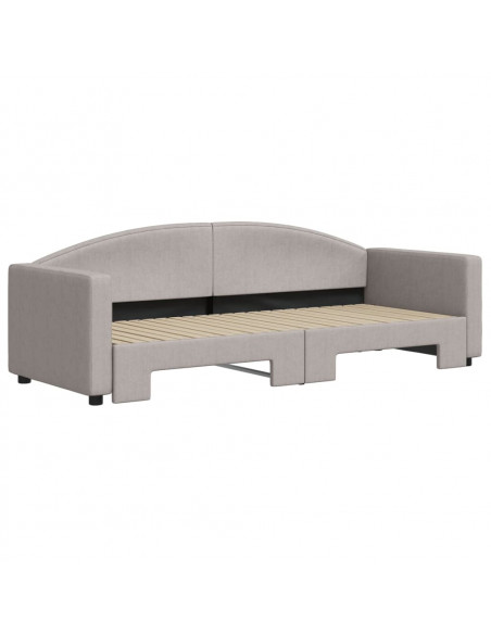 Divano Letto con Letto Estraibile Tortora 80x200 cm Tessuto