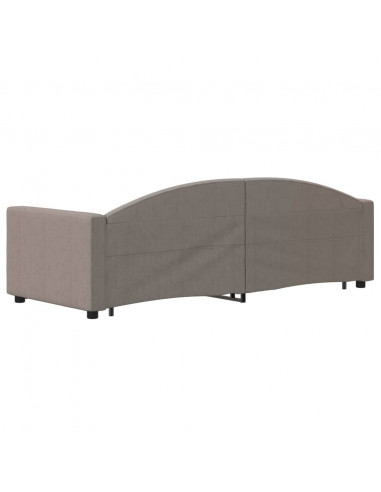 Divano Letto con Letto Estraibile Tortora 80x200 cm Tessuto
