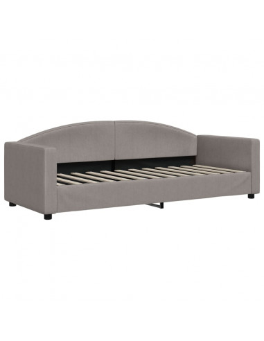 Divano Letto con Letto Estraibile Tortora 80x200 cm Tessuto