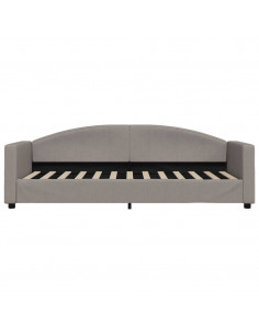 Divano Letto Estraibile con Cassetti Tortora 80x200 cm Tessuto