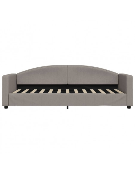 Divano Letto Estraibile con Cassetti Tortora 80x200 cm Tessuto