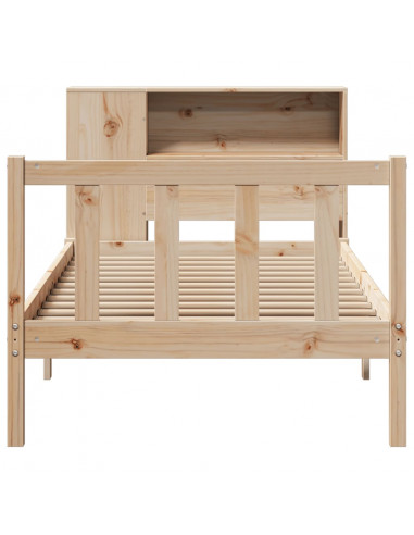 Giroletto con Libreria senza Materasso 75x190 cm in Legno Pino