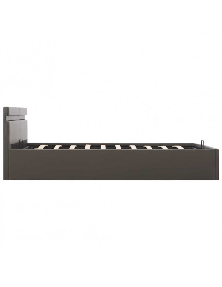 Giroletto Contenitore Idraulico LED Grigio Similpelle 180x200cm