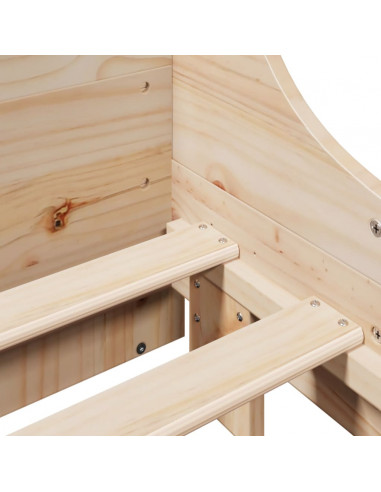 Giroletto senza Materasso 120x200 cm in Legno Massello di Pino