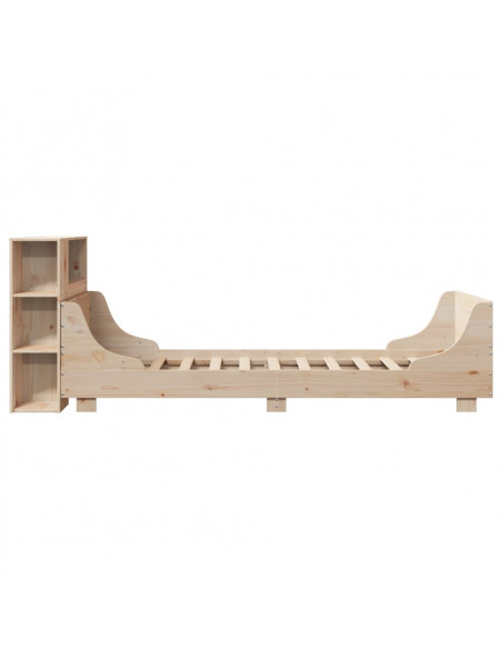 Giroletto senza Materasso 100x200 cm in Legno Massello di Pino