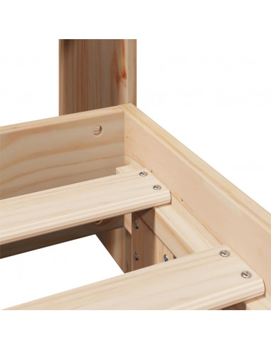 Giroletto senza Materasso 100x200 cm in Legno Massello di Pino