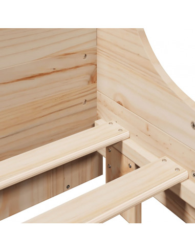 Giroletto senza Materasso 200x200 cm in Legno Massello di Pino