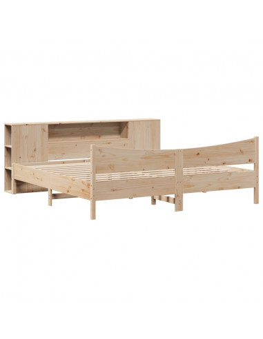 Giroletto senza Materasso 200x200 cm in Legno Massello di Pino