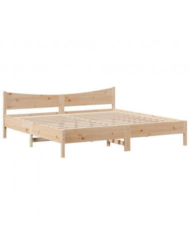 Giroletto senza Materasso 200x200 cm in Legno Massello di Pino